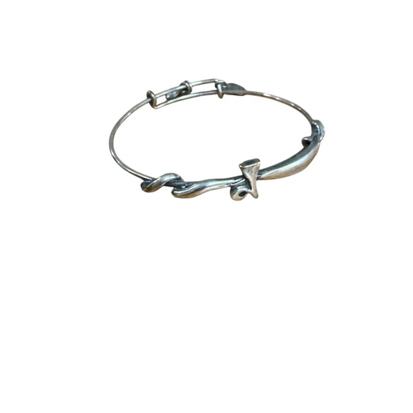 Alex and Ani Sword of Arch Angel Michael Russian Silver Bracelet - Picture 2 of 3